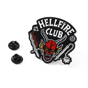 Movie and TV peripheral accessories strange things brooch hellfire club mask pin cos badge small gift