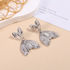 Metal design earrings, European style, simple and elegant design