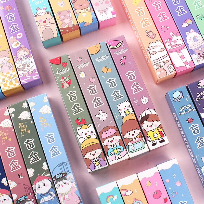 Креативная мультяшная роллерная ручка, черные канцелярские принадлежности, набор для детского сада, подарок на день рождения