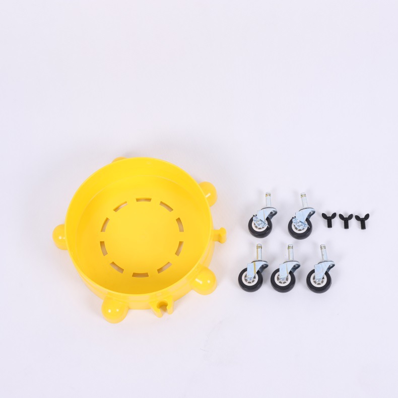 Movable Car Wash Bucket Base with Multifunctional Brake and Steering Wheels, Portable Car Wash Cleaning Tool