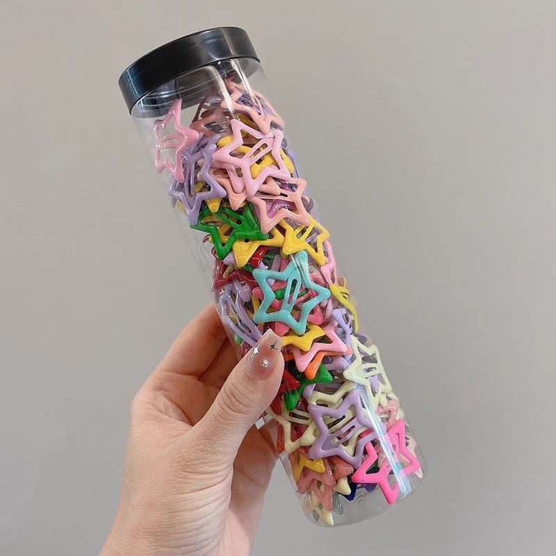 Nuevo clip de BB dopamina de color estrella de pentaco pequeño clip de cabello para niños tocado para niños lindos bordes laterales clip de cabello