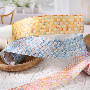 Beautiful Day and Paper Tape Interwoven Picture Series Woven Theme Hand Account diy Scene Landscape Collage
