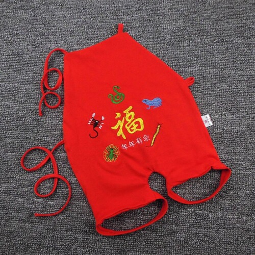 Baby belly band with legs, suitable for spring and summer, thin embroidered leg belly band for newborns, five-ply cotton for babies, cotton belly band for independent standing