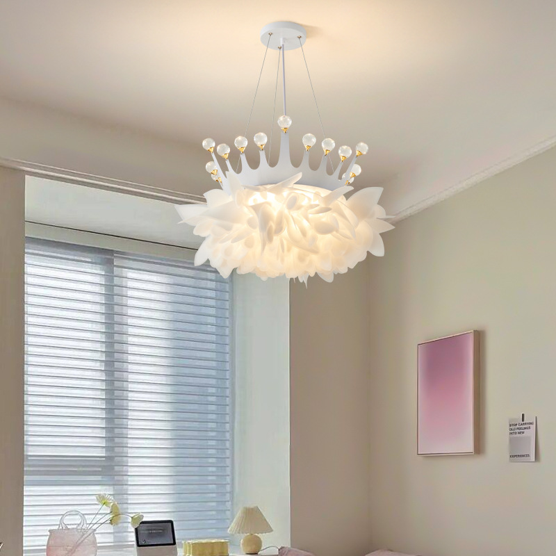 lámparas de dormitorio lámparas de habitación simples pétalos cálidos modernos niños y niñas lámpara de dormitorio principal lámpara de la habitación de los niños 194L