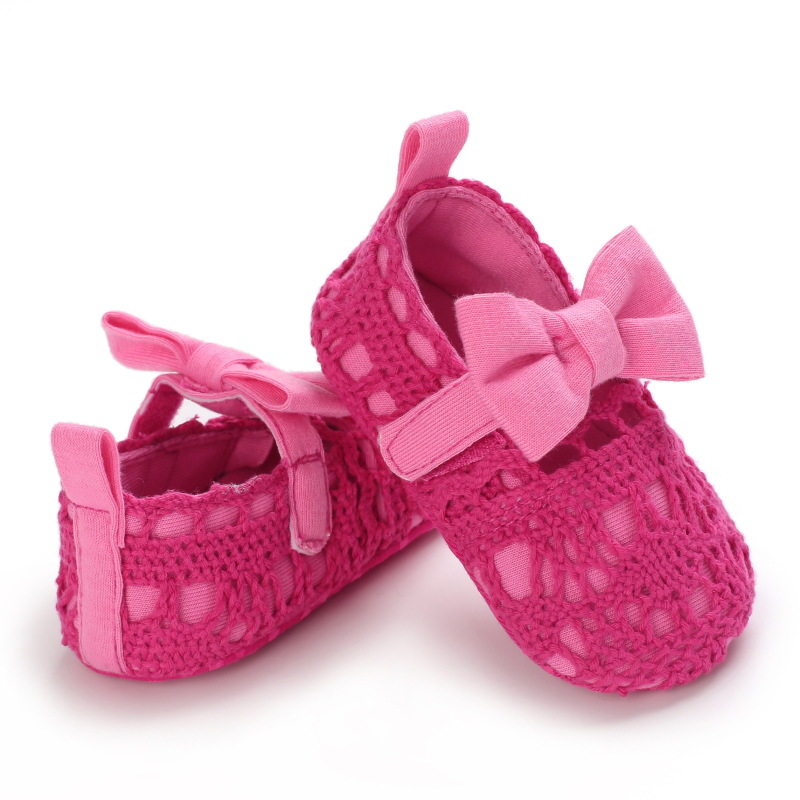 Primavera y otoño zapatos de niño para 0-1 años encaje bebé niñas zapatos suave suela Bebé Zapatos de una sola pieza entrega