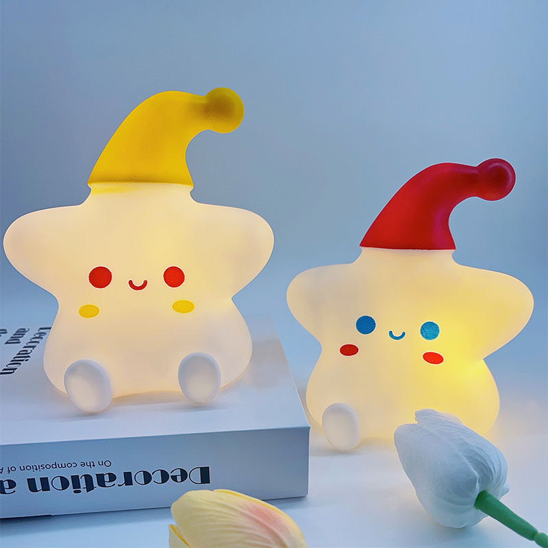 Cartoon Star Nightlight Cute Bedroom Bedside Atmosphere Lamp Decoration Graduation Gift Children's Luminous Accompanying Gift