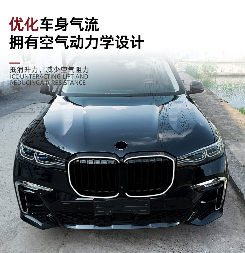 Suitable for BMW X7 G07 early 2019-2022 single-line and double-line LED illuminated front grille modification