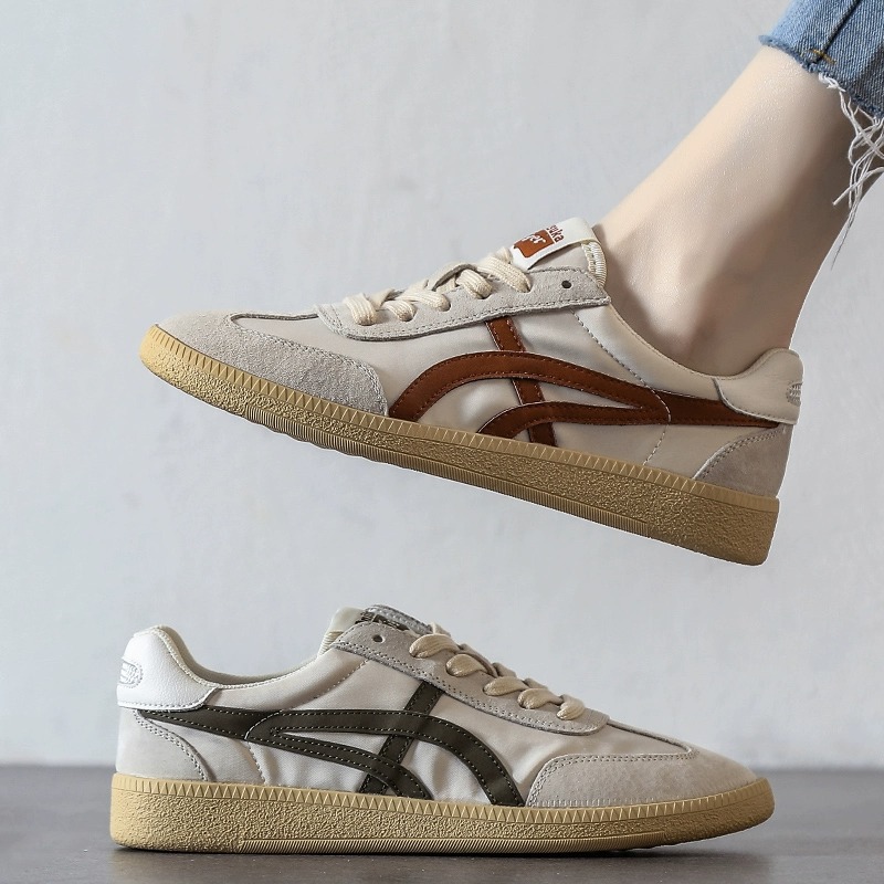 Genuine Leather Forrest Gump Training Shoes Women's White Shoes 2024 Spring New All-match Fashionable Casual Sneakers Flat Single-layer Shoes
