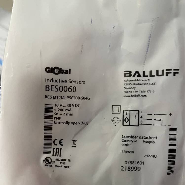 Balluff巴鲁夫BOS01CF带一根测量轴的倾角传感器