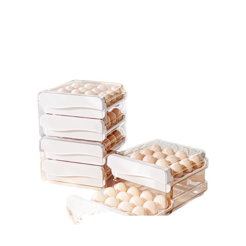 Caja de almacenamiento de huevos de cocina doméstica, caja de almacenamiento de huevos de cajón de refrigerador, caja de almacenamiento de huevos de preservación