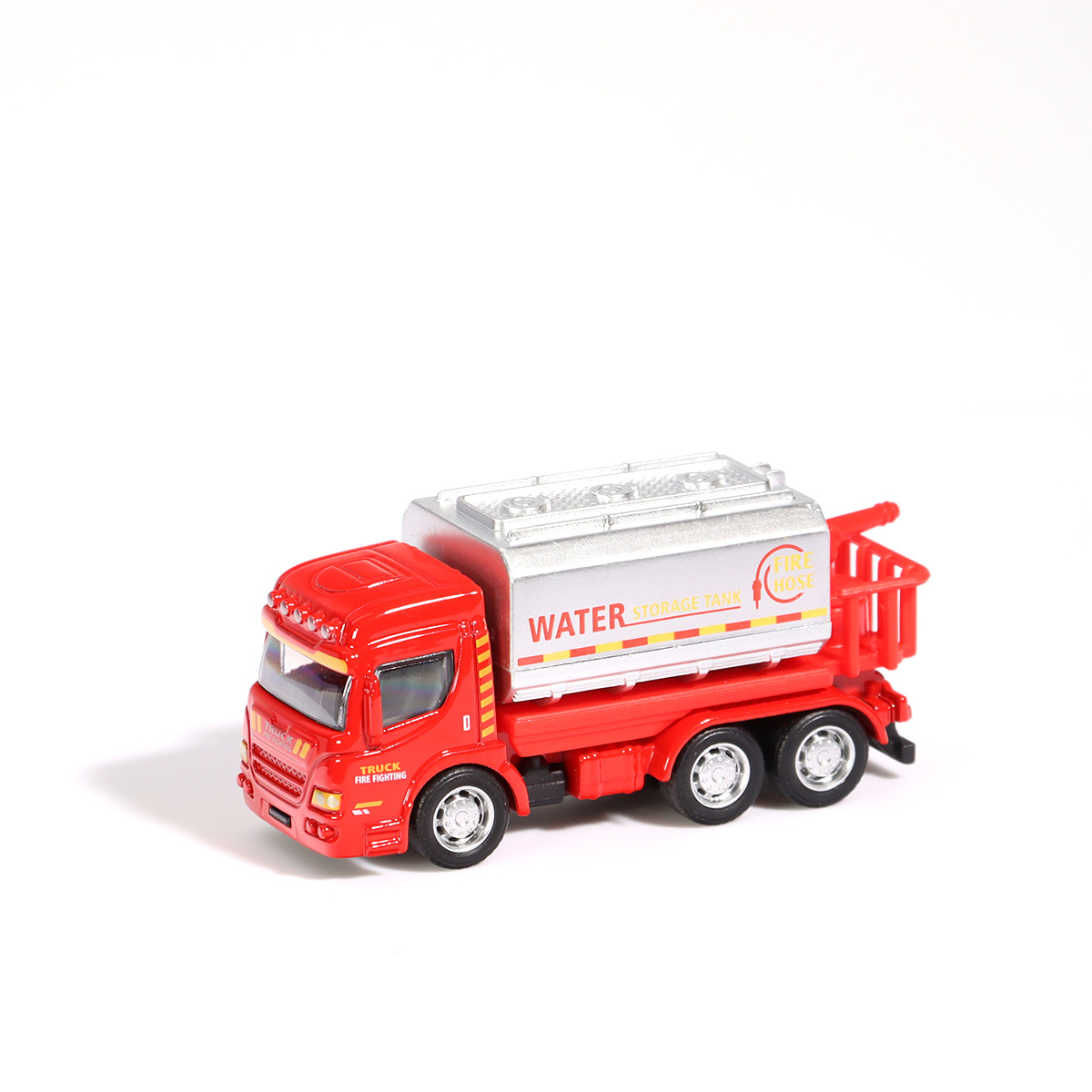 Mini camión de agua contra incendios excavadora modelo de aleación de deslizamiento llavero mochila colgante carro llavero pequeño regalo