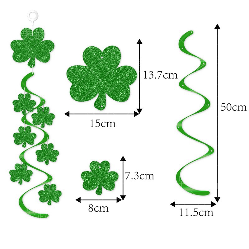 Amazon Día de San Patricio carillones de viento espiral colgante ornamento