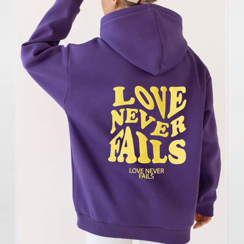 Women's winter and autumn reversible hooded zip-up sweatshirt with letter print, loose fit, hot-selling, trendy Ins-style top