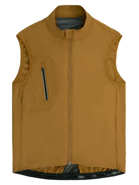 Men's Riding Vest Windbreaker Lightweight Windproof Waterproof Bicycle Suit Double Zipper Pocket Back Breathable Mesh