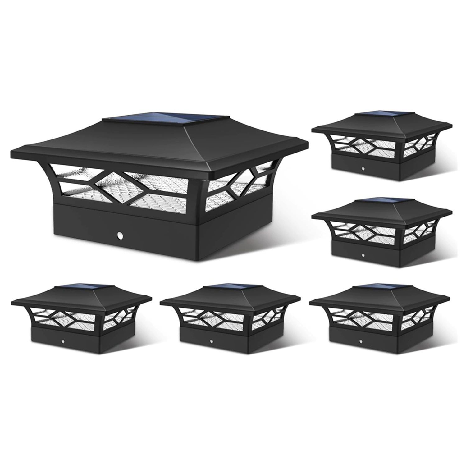 Солнечная колонна, уличная водонепроницаемая солнечная колонная лампа для забора, подходящая для декоративного сада, двора, крыльца