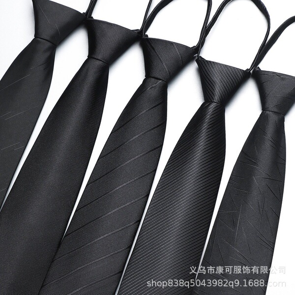 Red blue black professional tie with zipper