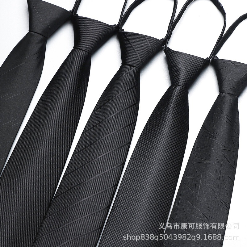 Tie 8cm Men's Formal Business Red Blue Black Professional Wedding Groom Korean Style Zipper Free Pull