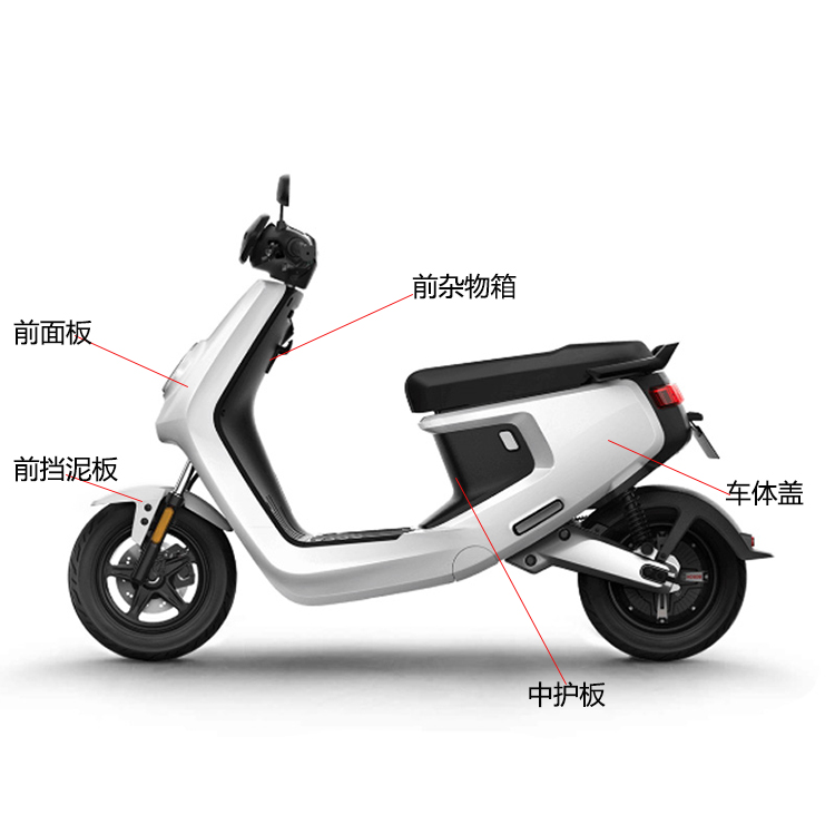 Suitable for Niu Electric Scooter M+/Mqi Complete Set of Shell Parts, Front Panel, Mudguard, Plastic Parts, Body Cover, Pp Parts