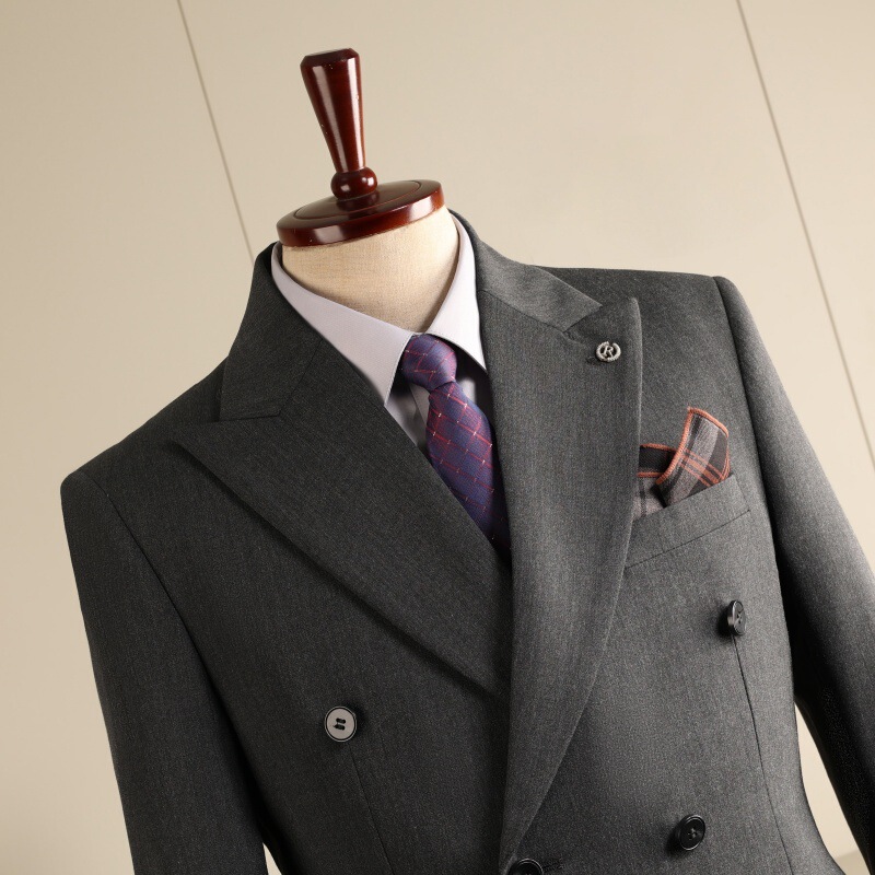 Commuting Business Suit Set for Men, Formal Wear for Banquets, Wedding Two-Piece Set, High-End Casual Korean Style Interview Suit for Men