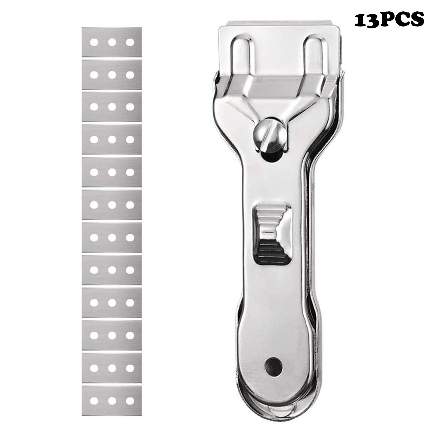 13件套玻璃和陶瓷滚刀刮刀、贴纸贴花窗户清洁刮刀、装饰油漆刮刀