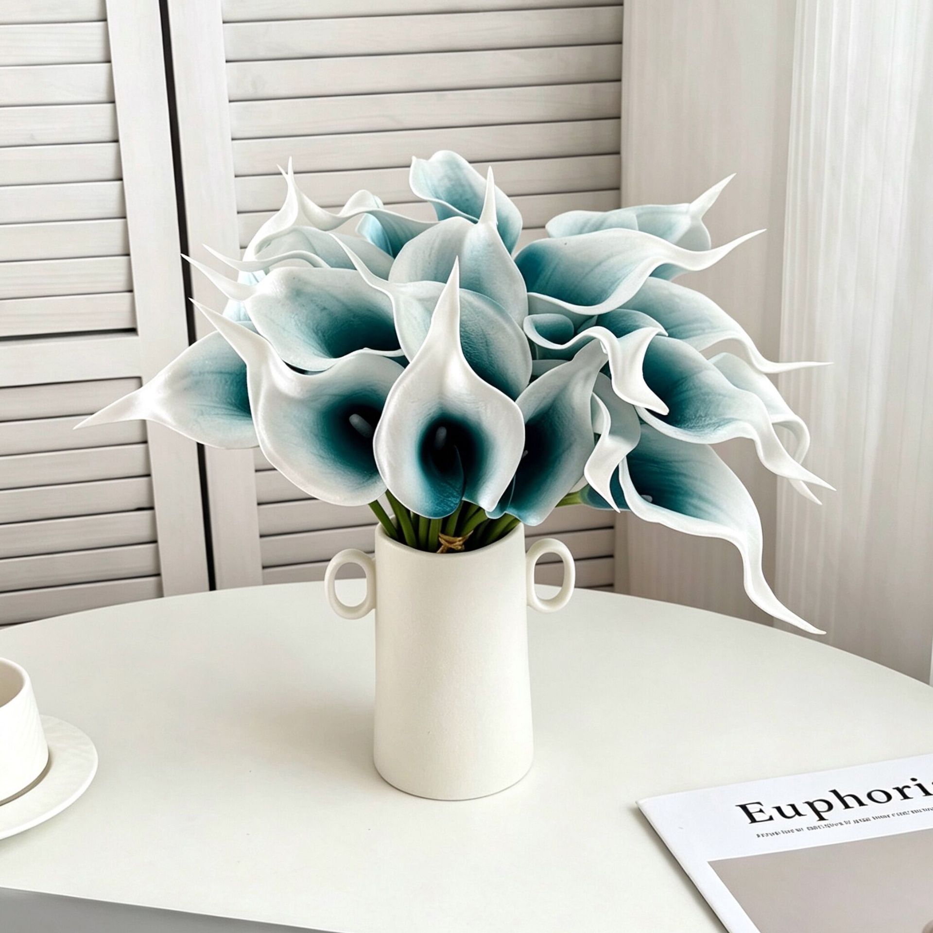 Flor artificial pu sentir Calla Lily Sala decoración del hogar diseño hogar a juego novia celebración flor image 4
