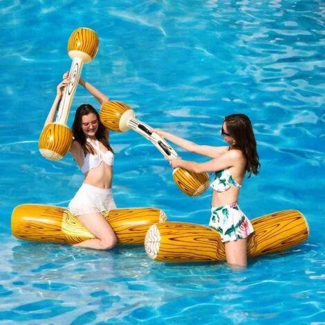 New Inflatable Water Pair-To-Pair Wooden Game Stick Adult Floating Water Toy Swimming Ring Manufacturer Ready Stock