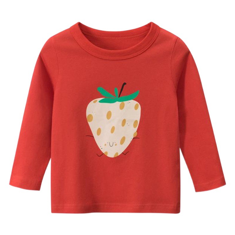 27 hogar ropa para niños Otoño 2023 nuevo estilo coreano Camiseta de manga larga para niñas camisa de fondo para niños un envío ins