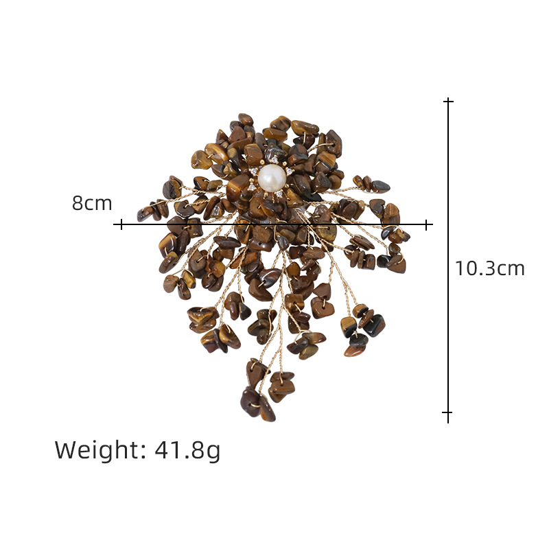 Broche de flores de perlas suéter personalizado flor de moda accesorios simples trajes de alta calidad cheongsam pin fijo aguja