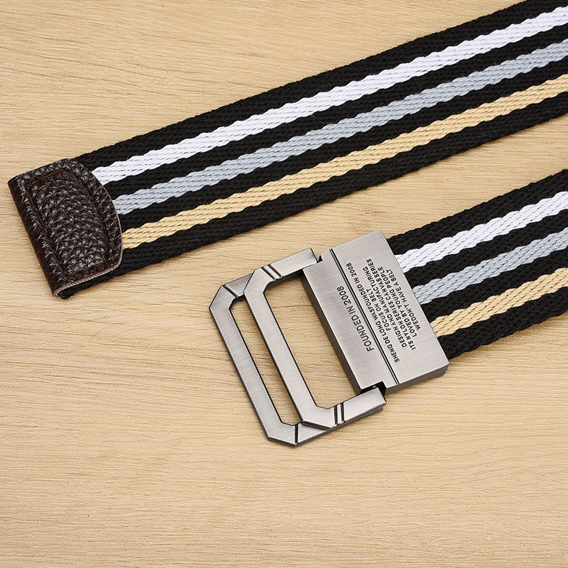 Streetwear Color Block Alloy Canvas Patchwork Women's Woven Belts display picture 1