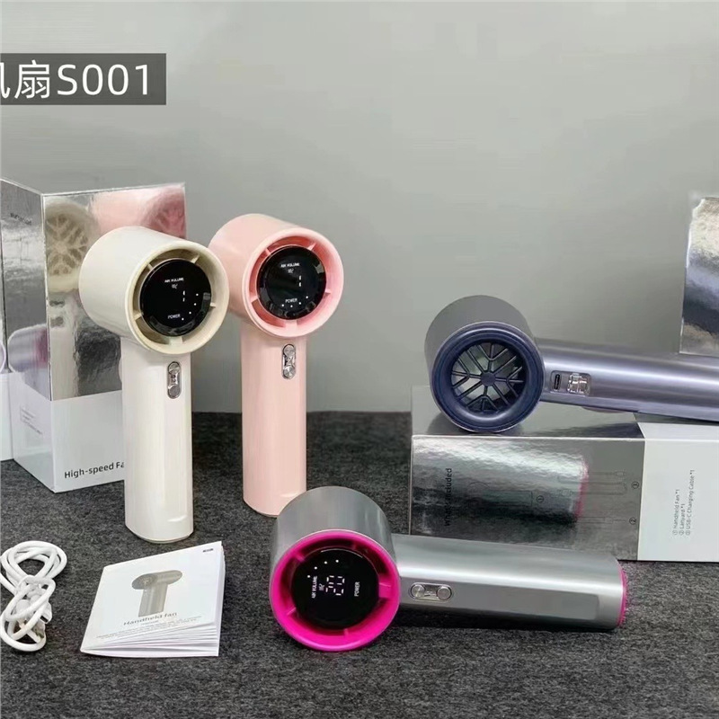 新しい s001 高速ハンドヘルドファン usb ミニポータブル充電タービン小型デスクトップ空調扇風機|undefined