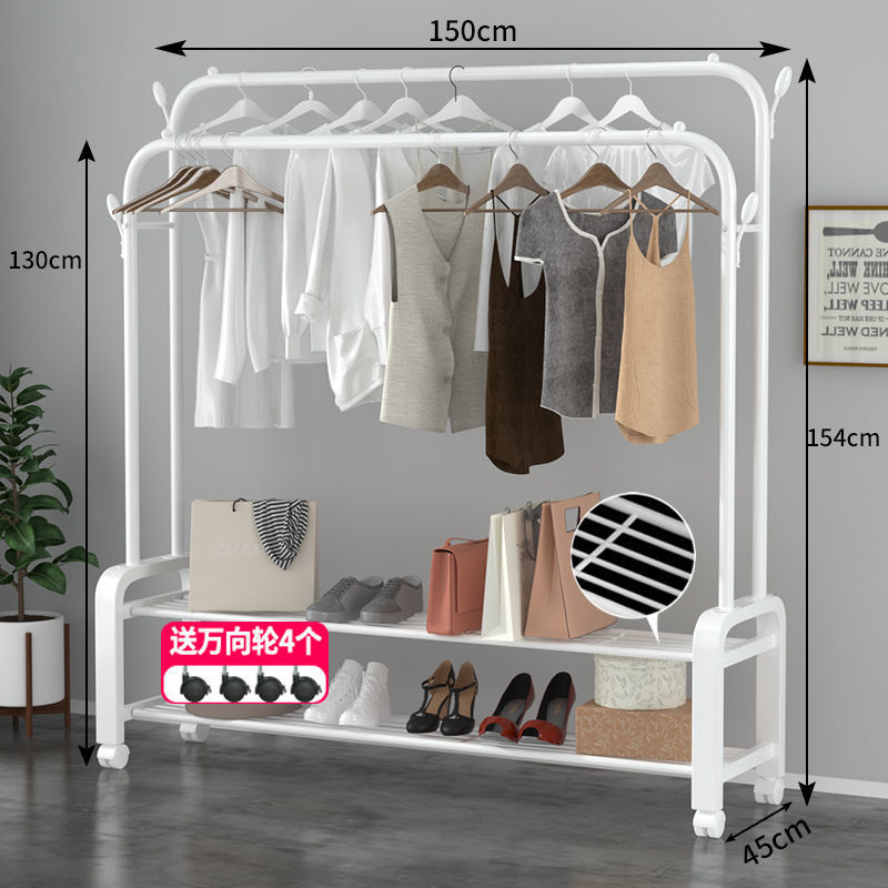 더블 폴 더블-150cm-White + 전송 휠