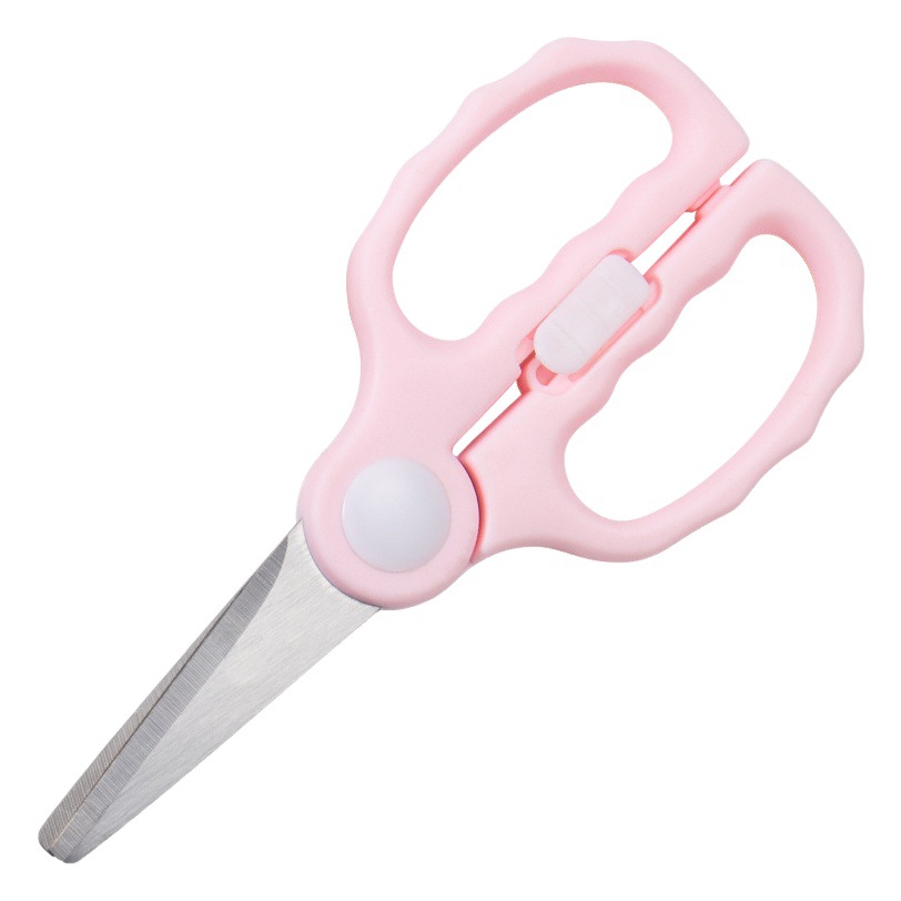 Baby Food Supplement Scissors with Scissors Set, Special Scissors for Children's Food Supplement, Household Stainless Steel Multi-Functional Scissors