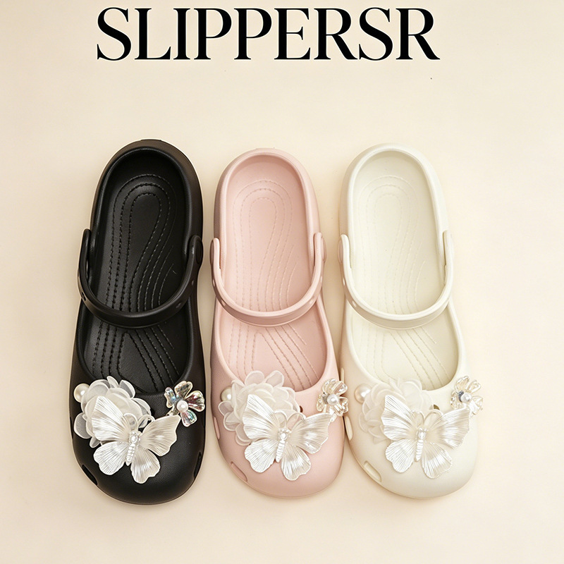Mary Jane Clogs for Women, Fashionable New Summer Style, Soft-Soled Non-Slip Ballet Shoes, Suitable for Indoor and Outdoor Wear, Closed-Toe Sandals