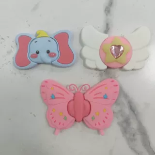 魔法美少女卡通硅胶手机折叠支架天使翅膀爱心粉钻电瓶车装饰贴