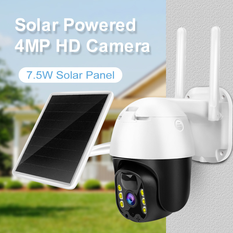 Cámara inalámbrica 4G para exteriores con batería solar, sin necesidad de enchufe, 3MP, vigilancia exterior, 360 grados, visión nocturna, venta al por mayor