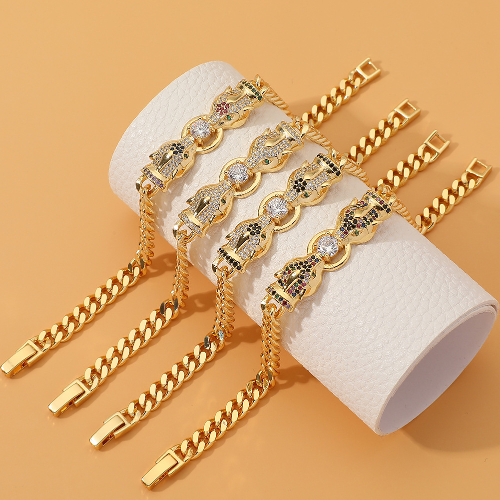 Fashion Animal Copper Gold Plated Zircon Bracelets