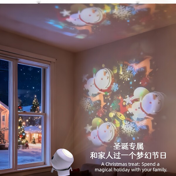 Cross-border LED rotating projector light for Christmas