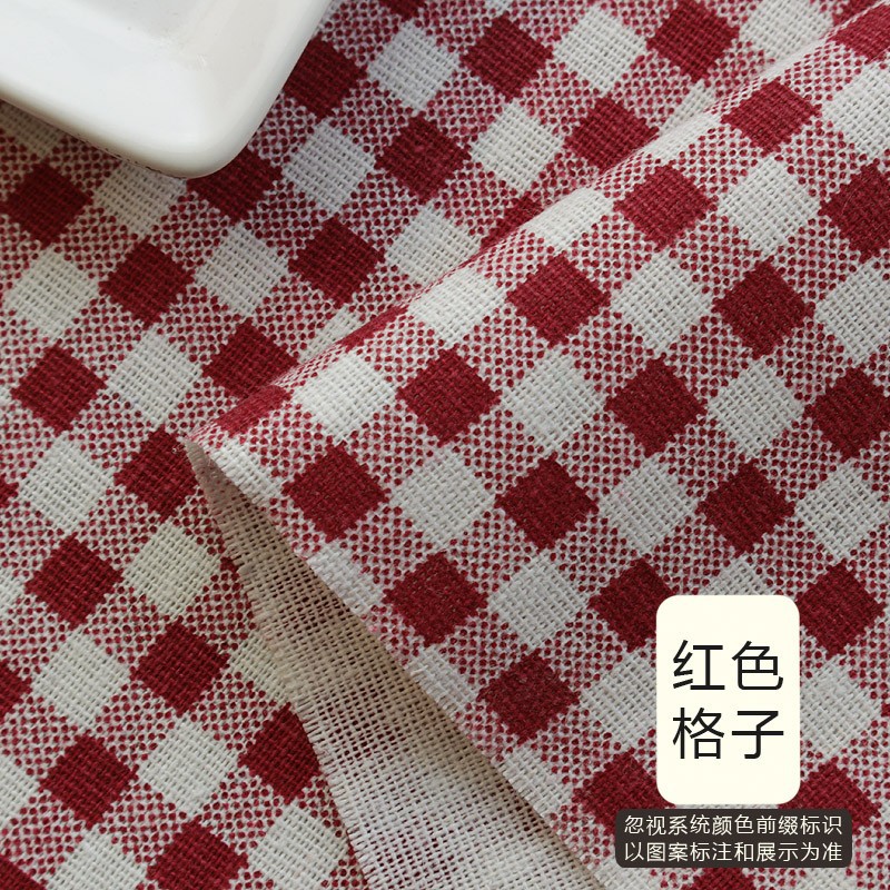 tela de lino de algodón tela de mesa cortina tela de tela de tela sofá tela hecha a mano procesamiento de tela