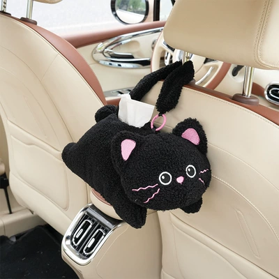Car tissue box/set: Tissue Box Tissue Hanging Bag - cute-pet-tissue-box-cat