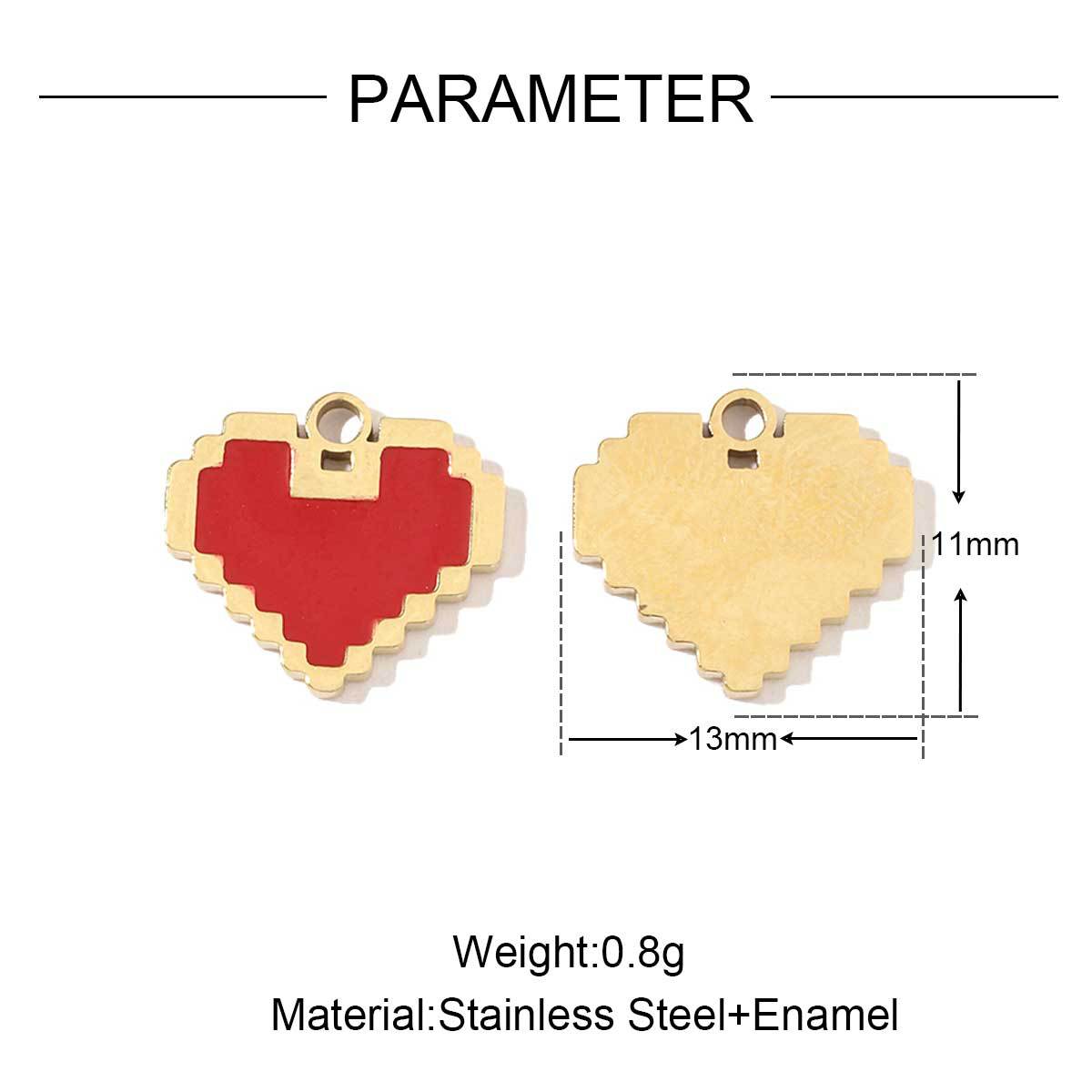 5g Weight Pendant Jewelry Making Type 13*16mm, 14*14mm, 18*18mm Jewelry Making Size DIY Jewelry Accessories Classification 3 PCS/Package Quantity Titanium Steel Material Geometric, Heart Shape Pattern Plating Design Casual, Simple Style, Streetwear Style 3 PCS/Package 13*16mm 14*14mm 18*18mm Titanium Steel Geometric Heart Shape Pendant 33
