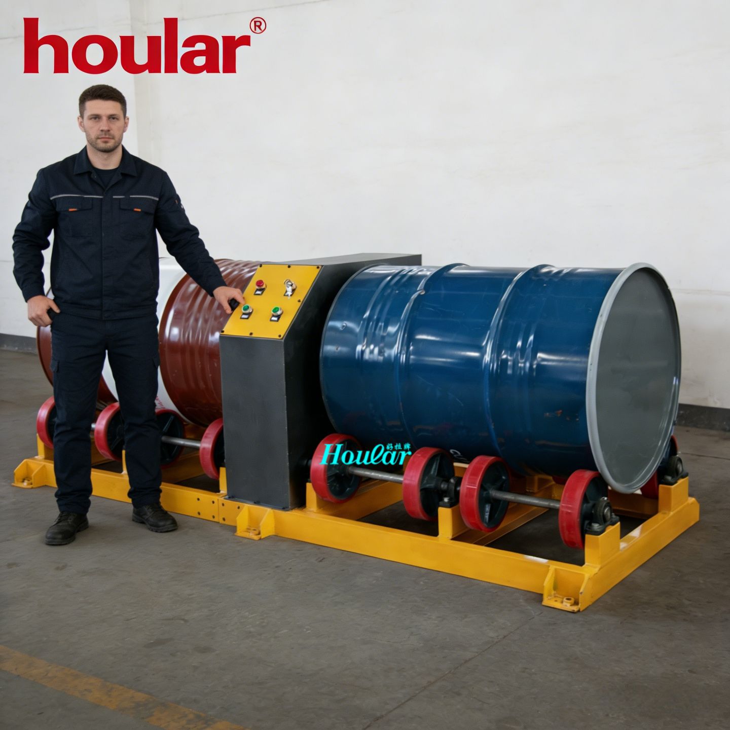 hoular好拉牌双油桶翻转器TY600B油罐55加仑钢制桶搅拌机