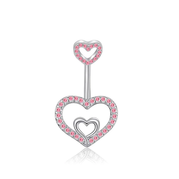 Double peach heart (pink zirconium)