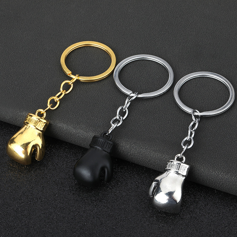 Europe and the United States cross-border hot keychain explosions creative boxing gloves pendant fighting gym souvenirs wholesale