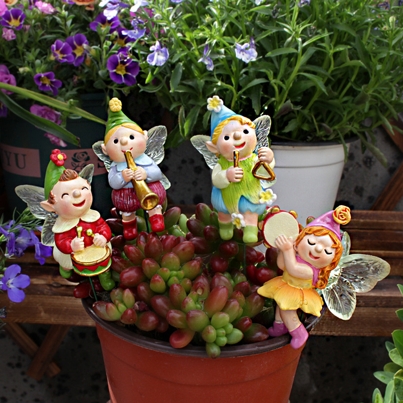  outdoor courtyard terrace decoration plug-in gardening groceries resin elf dwarf landscaping garden plug-in decoration