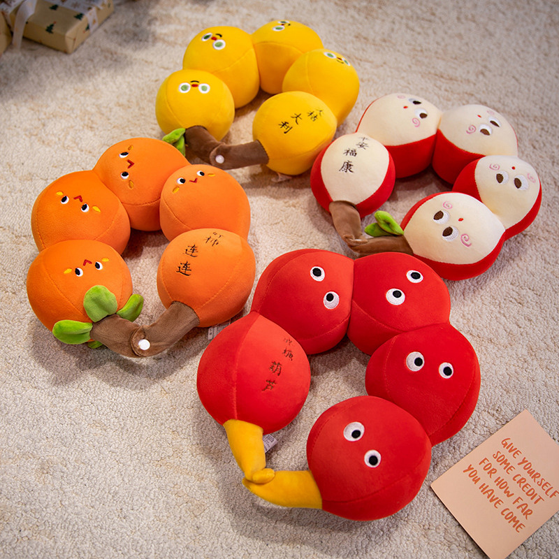 Cartoon calabaza fruta string U almohada juguetes de peluche de oficina siesta almohada de cuello estudiantes almohada