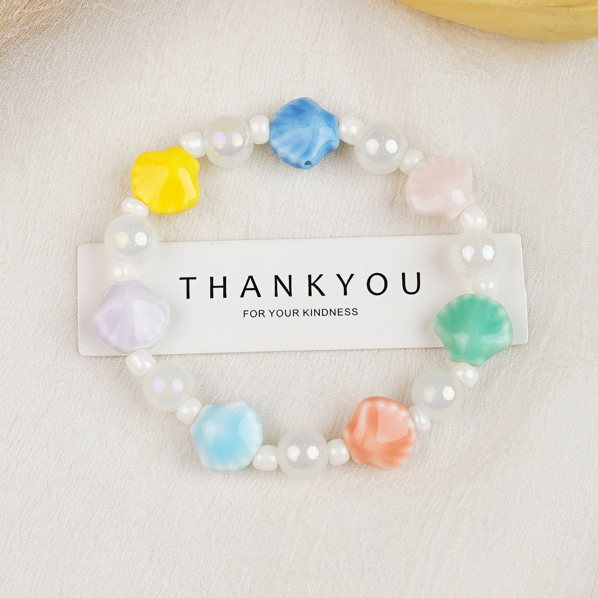 Jingdezhen pulsera de cerámica de verano mujer alta sensación galletas serie de gatos nicho diseño universal pulsera alta sensación
