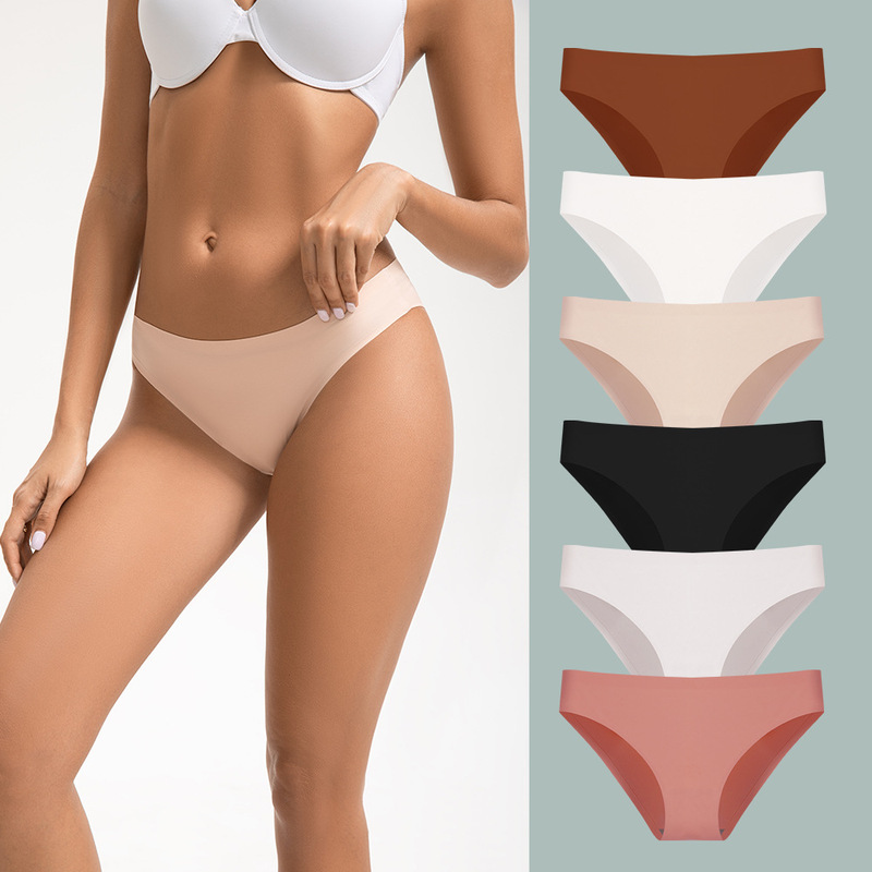 Women's Underwear Ice Silk Traceless Cross-border Amazon American Style plus size Yoga Sports Foreign Trade New Style Women's Briefs