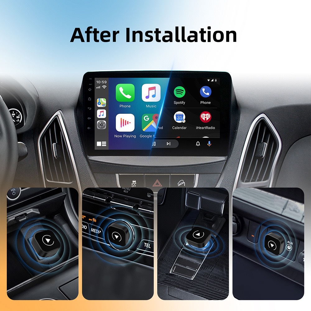 Car Wireless Carplay Box Smart Car Screen Projection Converter 2-in-1 Android Autocarplay Box