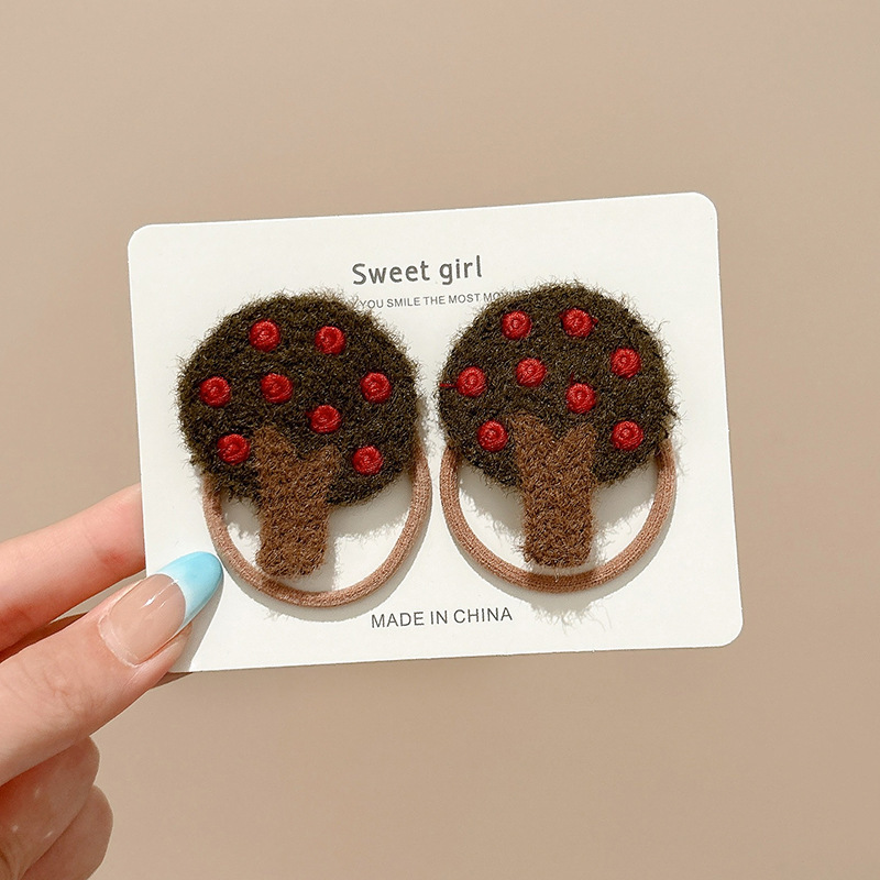 Dibujos animados para niños lindo pulgar lazo para el cabello bebé no daña el cabello cuerda alta elástico banda elástica cuerda para el cabello accesorios para el cabello