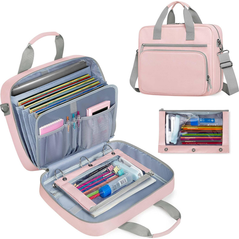 Amazon Loose-Leaf Zipper File Storage Bag Student Book Storage Bag Notebook Office File Storage Bag